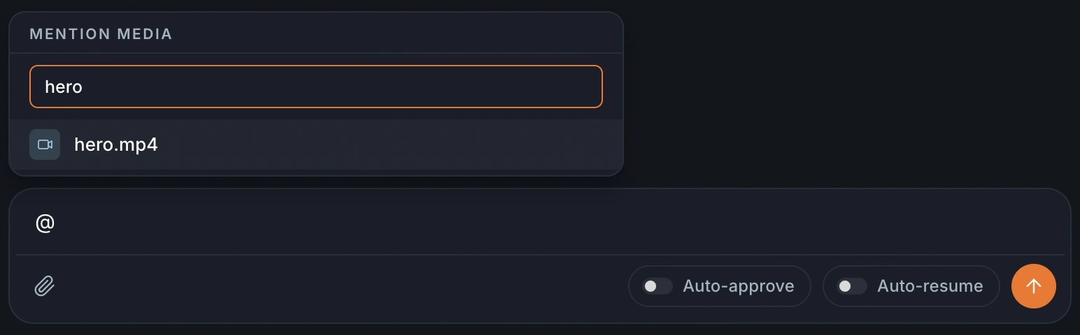 The right-click menu on a gallery item, showing Mention in chat