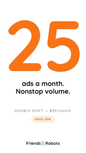 The same ad after the edit — the 50 replaced by 25
