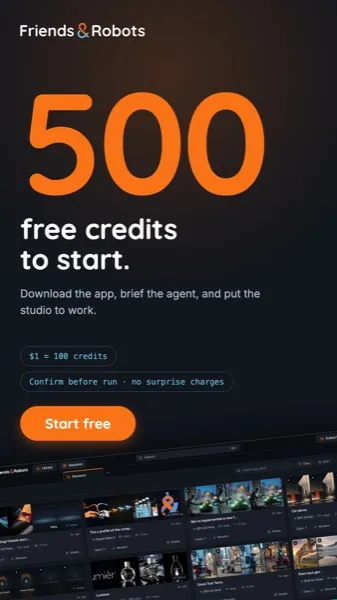 Friends & Robots ad — Your first session is free